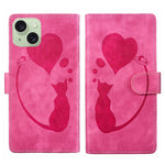 筆心貓壓紋皮革手機殼，適用於 iPhone 17 Pro Max，適用於 iPhone 17 Pro，適用於 iPhone 17，適用於 iPhone Air，適用於 iPhone 15 Pro Max，適用於 iPhone 15 Pro，適用於 iPhone 15 Plus，適用於 iPhone 15