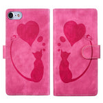 筆心貓壓紋皮革手機殼，適用於 iPhone 14 Plus，適用於 iPhone 14，適用於 iPhone 14 Pro，適用於 iPhone 14 Pro Max，適用於 iPhone 7 / 8 / SE 2022，適用於 iPhone 13 Pro Max，適用於 iPhone 13 Pro，適用於 iPhone 13