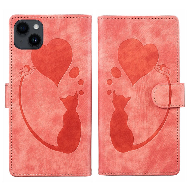 筆心貓壓紋皮革手機殼，適用於 iPhone 14 Plus，適用於 iPhone 14，適用於 iPhone 14 Pro，適用於 iPhone 14 Pro Max，適用於 iPhone 7 / 8 / SE 2022，適用於 iPhone 13 Pro Max，適用於 iPhone 13 Pro，適用於 iPhone 13