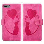 Pen Heart 貓咪浮雕皮革手機殼，適用於 iPhone X / XS，適用於 iPhone XR，適用於 iPhone XS Max，適用於 iPhone 7 Plus / 8 Plus