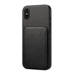 D04 小牛紋理雙卡槽手機殼，適用於 iPhone 11，適用於 iPhone 11 Pro，適用於 iPhone X / XS，適用於 iPhone XR，適用於 iPhone XS Max，適用於 iPhone 7 Plus / 8 Plus