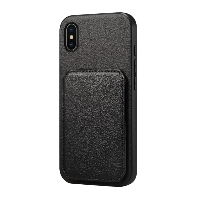 D04 小牛紋理雙卡槽手機殼，適用於 iPhone 11，適用於 iPhone 11 Pro，適用於 iPhone X / XS，適用於 iPhone XR，適用於 iPhone XS Max，適用於 iPhone 7 Plus / 8 Plus