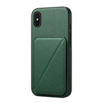 D04 小牛紋理雙卡槽手機殼，適用於 iPhone 11，適用於 iPhone 11 Pro，適用於 iPhone X / XS，適用於 iPhone XR，適用於 iPhone XS Max，適用於 iPhone 7 Plus / 8 Plus