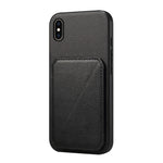 D04 小牛紋理雙卡槽手機殼，適用於 iPhone 11，適用於 iPhone 11 Pro，適用於 iPhone X / XS，適用於 iPhone XR，適用於 iPhone XS Max，適用於 iPhone 7 Plus / 8 Plus
