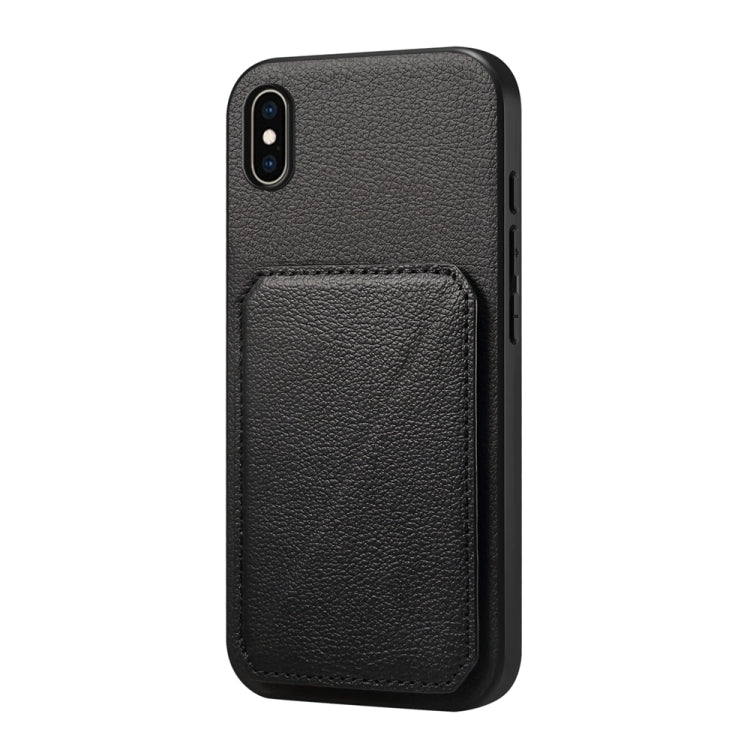 D04 小牛紋理雙卡槽手機殼，適用於 iPhone 11，適用於 iPhone 11 Pro，適用於 iPhone X / XS，適用於 iPhone XR，適用於 iPhone XS Max，適用於 iPhone 7 Plus / 8 Plus