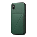 D04 小牛紋理雙卡槽手機殼，適用於 iPhone 11，適用於 iPhone 11 Pro，適用於 iPhone X / XS，適用於 iPhone XR，適用於 iPhone XS Max，適用於 iPhone 7 Plus / 8 Plus