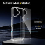 防刮壓克力TPU手機殼，適用於 iPhone 17e / 16e，適用於 iPhone 17 Pro Max，適用於 iPhone 17 Pro，適用於 iPhone 17，適用於 iPhone Air，適用於 iPhone 16 Pro Max，適用於 iPhone 16 Pro，適用於 iPhone 16 Plus，適用於 iPhone 16