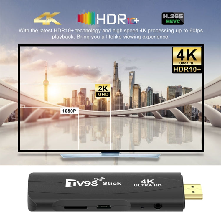 TV98 Rockchip 3228A 四核 4K 高清藍牙 Android 電視棒，Rockchip 3228A 4K，4GB+32GB，2GB+16GB