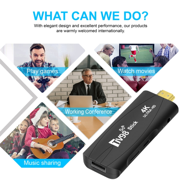 TV98 Rockchip 3228A 四核 4K 高清藍牙 Android 電視棒，Rockchip 3228A 4K，4GB+32GB，2GB+16GB