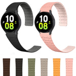 雙色環形磁吸矽膠錶帶，適用於 Samsung Galaxy Watch 6 / 5 / 4
