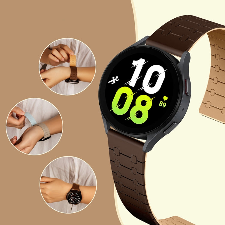 雙色環形磁吸矽膠錶帶，適用於 Samsung Galaxy Watch 6 / 5 / 4
