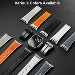 直紋鈦合金扣彈性矽膠錶帶，適用於 Apple Watch SE 44毫米，Apple Watch Series 6 44毫米，Apple Watch Series 5 44毫米，Apple Watch Series 4 44毫米，Apple Watch Series 3 42毫米，Apple Watch Series 2 42毫米