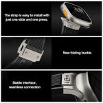 直紋鈦合金扣彈性矽膠錶帶，適用於 Apple Watch SE 44毫米，Apple Watch Series 6 44毫米，Apple Watch Series 5 44毫米，Apple Watch Series 4 44毫米，Apple Watch Series 3 42毫米，Apple Watch Series 2 42毫米