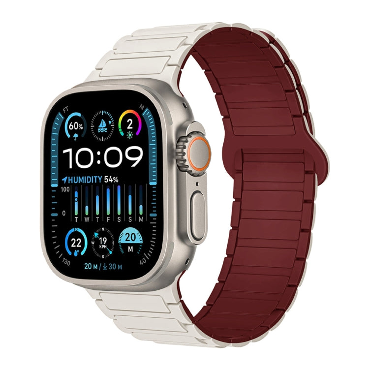 I 形磁性矽膠錶帶，適用於 Apple Watch Series 9 45mm，適用於 Apple Watch Series 9 41mm，適用於 Apple Watch Ultra 49mm