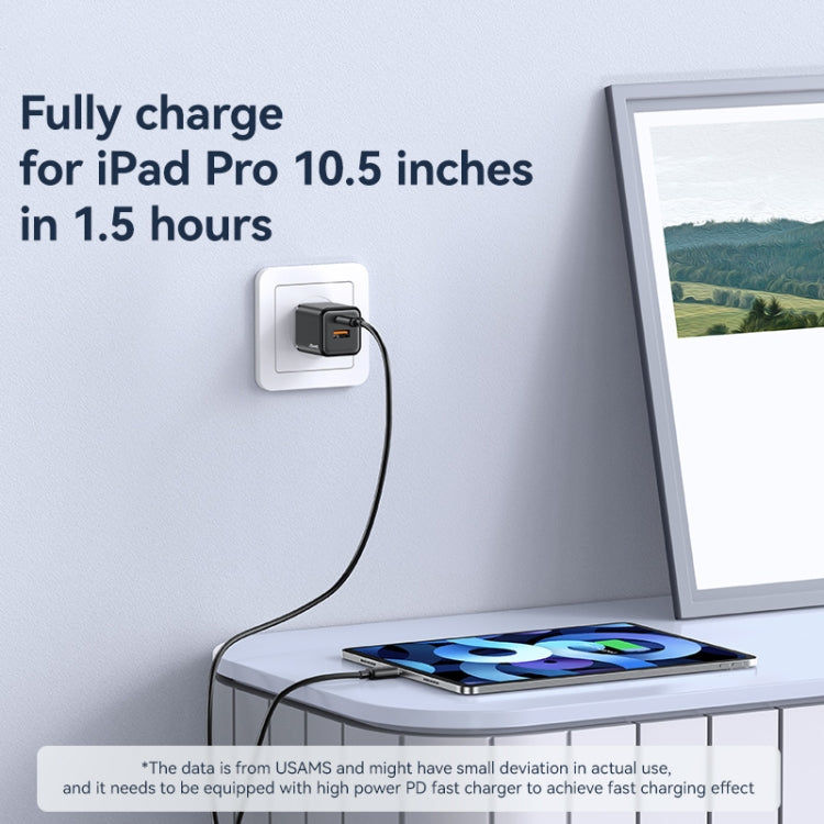 USAMS US-SJ697 USB-C / Type-C 轉 8 Pin 30W 條紋快充數據線，1米，2米，3米