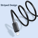 USAMS US-SJ697 USB-C / Type-C 轉 8 Pin 30W 條紋快充數據線，1米，2米，3米