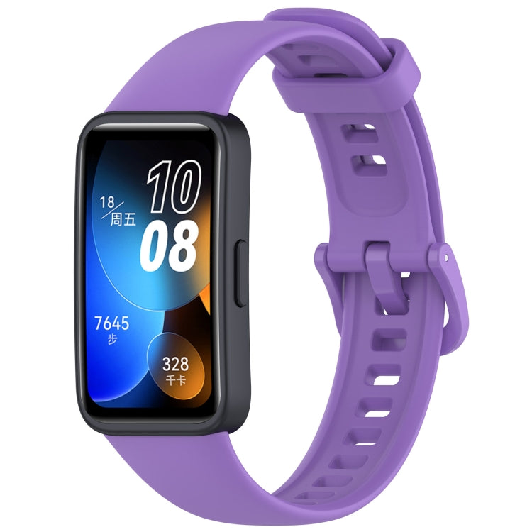 Solid Color Colorful Buckle Silicone Watch Band, For Huawei Band 10 / 9 / 8