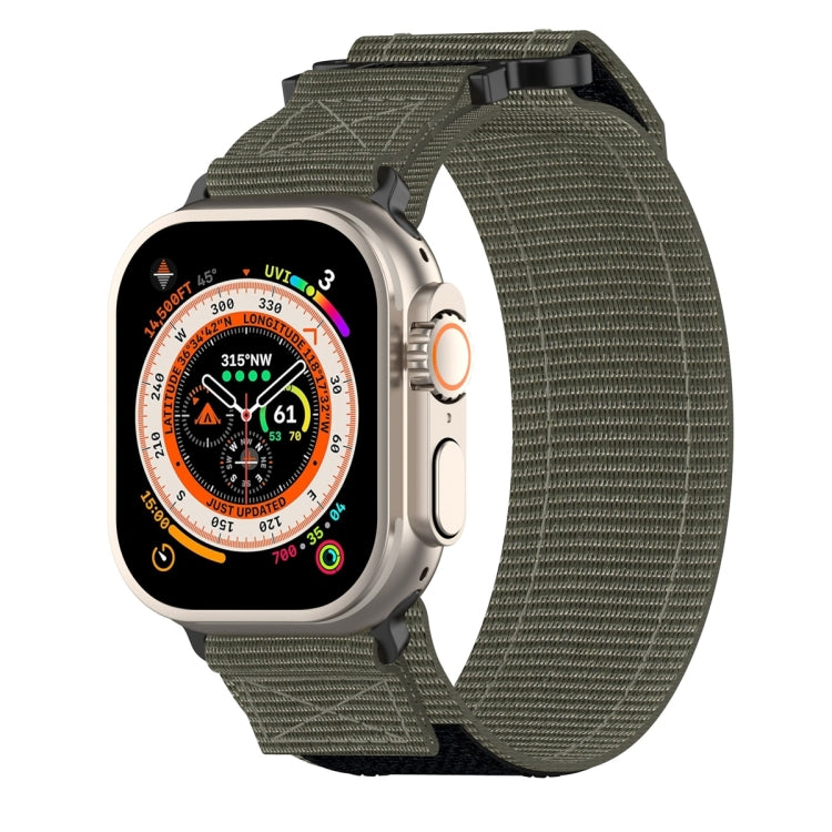 尼龍魔鬼氈錶帶，適用於 Apple Watch Series 10 46mm、Apple Watch Series 10 42mm、Apple Watch SE 2023 44mm、Apple Watch SE 2023 40mm、Apple Watch Ultra 2 49mm、Apple Watch Series 9 45mm、Apple Watch Series 9 41mm