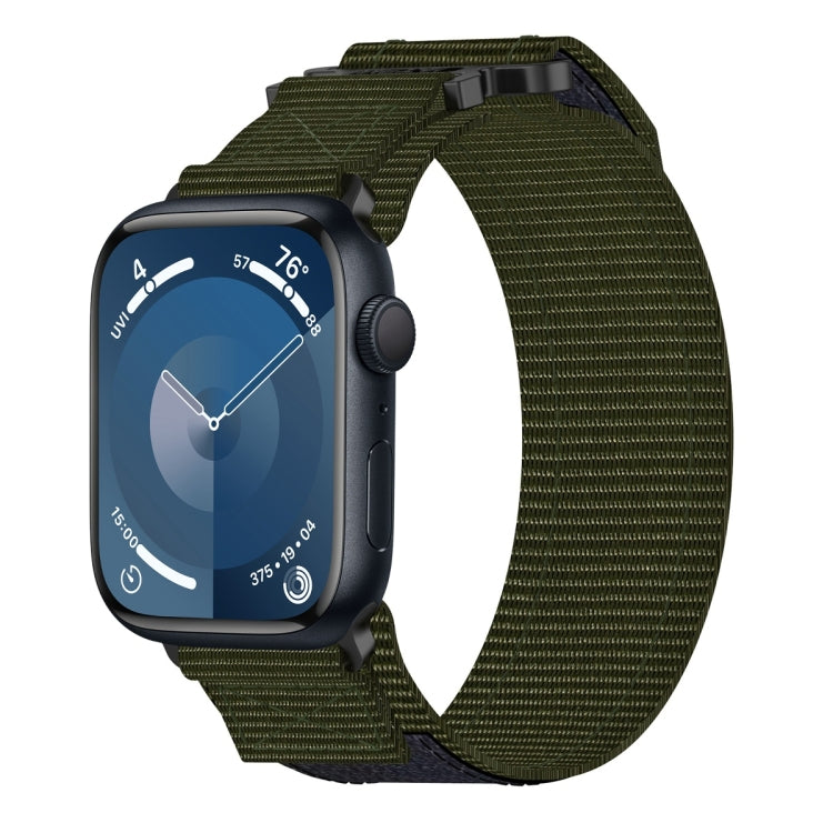 尼龍魔鬼氈錶帶，適用於 Apple Watch Series 10 46mm、Apple Watch Series 10 42mm、Apple Watch SE 2023 44mm、Apple Watch SE 2023 40mm、Apple Watch Ultra 2 49mm、Apple Watch Series 9 45mm、Apple Watch Series 9 41mm