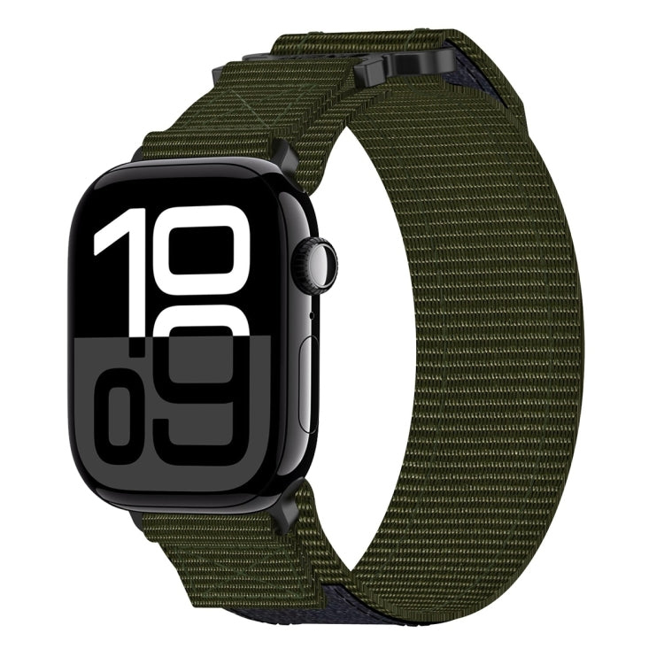 尼龍魔鬼氈錶帶，適用於 Apple Watch Series 10 46mm、Apple Watch Series 10 42mm、Apple Watch SE 2023 44mm、Apple Watch SE 2023 40mm、Apple Watch Ultra 2 49mm、Apple Watch Series 9 45mm、Apple Watch Series 9 41mm
