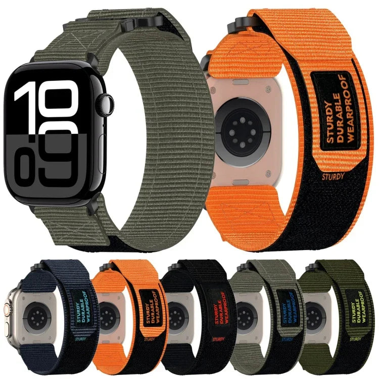 尼龍魔鬼氈錶帶，適用於 Apple Watch 38毫米