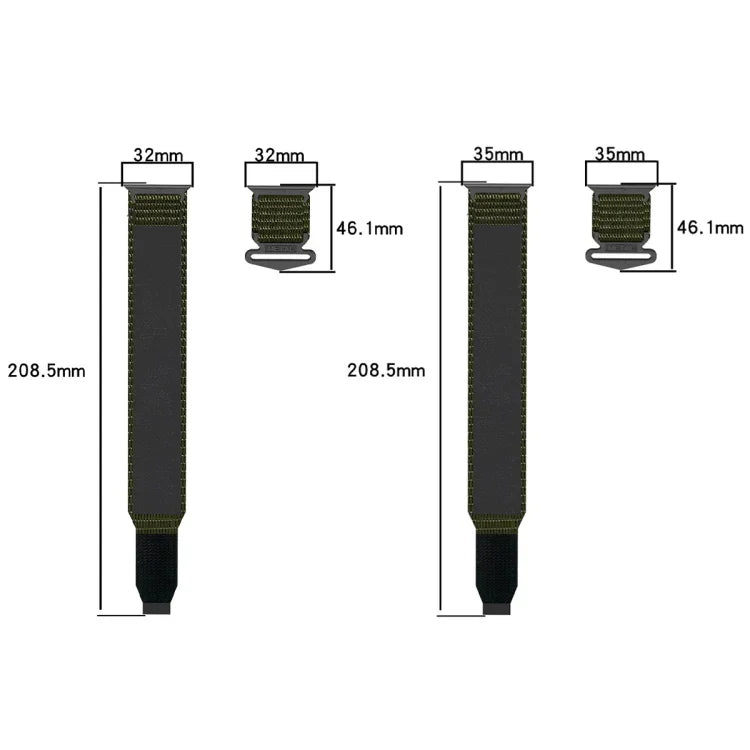 尼龍魔鬼氈錶帶，適用於 Apple Watch 38毫米