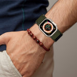 尼龍魔鬼氈錶帶，適用於 Apple Watch Series 10 46mm、Apple Watch Series 10 42mm、Apple Watch SE 2023 44mm、Apple Watch SE 2023 40mm、Apple Watch Ultra 2 49mm、Apple Watch Series 9 45mm、Apple Watch Series 9 41mm