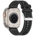 Ordinary Buckle Hybrid Nylon Braid Silicone Watch Band, For Apple Watch 42mm, For Apple Watch 38mm