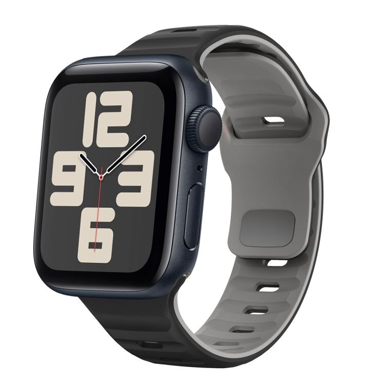 波浪紋理反扣矽膠錶帶，適用於 Apple Watch Series 10 46mm，適用於 Apple Watch Series 10 42mm，適用於 Apple Watch SE 2023 44mm，適用於 Apple Watch SE 2023 40mm