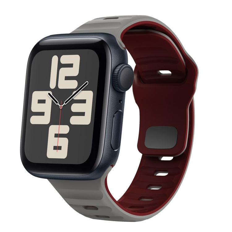 波浪紋理反扣矽膠錶帶，適用於 Apple Watch Series 10 46mm，適用於 Apple Watch Series 10 42mm，適用於 Apple Watch SE 2023 44mm，適用於 Apple Watch SE 2023 40mm
