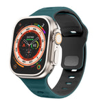 波浪紋理反扣矽膠錶帶，適用於 Apple Watch Ultra 2 49mm，適用於 Apple Watch Series 9 45mm，適用於 Apple Watch Series 9 41mm，適用於 Apple Watch Ultra 49mm