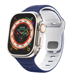 波浪紋理反扣矽膠錶帶，適用於 Apple Watch Ultra 2 49mm，適用於 Apple Watch Series 9 45mm，適用於 Apple Watch Series 9 41mm，適用於 Apple Watch Ultra 49mm