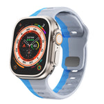 波浪紋理反扣矽膠錶帶，適用於 Apple Watch Ultra 2 49mm，適用於 Apple Watch Series 9 45mm，適用於 Apple Watch Series 9 41mm，適用於 Apple Watch Ultra 49mm