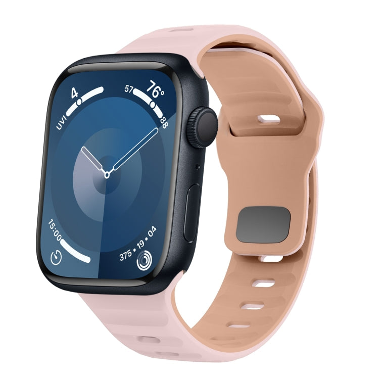波浪紋理反扣矽膠錶帶，適用於 Apple Watch Ultra 2 49mm，適用於 Apple Watch Series 9 45mm，適用於 Apple Watch Series 9 41mm，適用於 Apple Watch Ultra 49mm