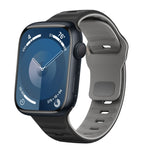 波浪紋理反扣矽膠錶帶，適用於 Apple Watch Ultra 2 49mm，適用於 Apple Watch Series 9 45mm，適用於 Apple Watch Series 9 41mm，適用於 Apple Watch Ultra 49mm