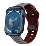波浪紋理反扣矽膠錶帶，適用於 Apple Watch Ultra 2 49mm，適用於 Apple Watch Series 9 45mm，適用於 Apple Watch Series 9 41mm，適用於 Apple Watch Ultra 49mm