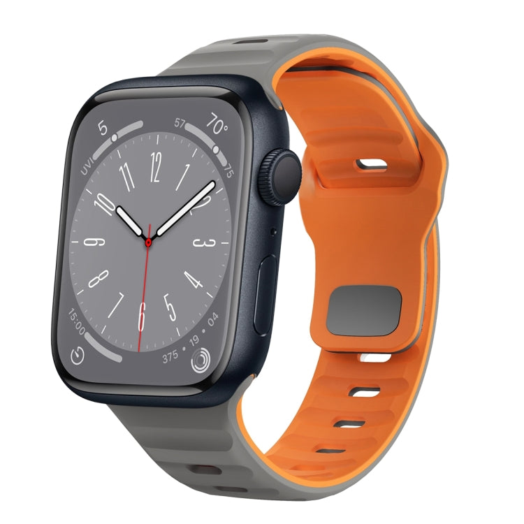 波浪紋理反扣矽膠錶帶，適用於 Apple Watch Series 8 41mm，適用於 Apple Watch Series 8 45mm，適用於 Apple Watch SE 2022 40mm，適用於 Apple Watch SE 2022 44mm