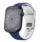 波浪紋理反扣矽膠錶帶，適用於 Apple Watch Series 8 41mm，適用於 Apple Watch Series 8 45mm，適用於 Apple Watch SE 2022 40mm，適用於 Apple Watch SE 2022 44mm