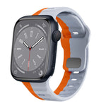 波浪紋理反扣矽膠錶帶，適用於 Apple Watch Series 8 41mm，適用於 Apple Watch Series 8 45mm，適用於 Apple Watch SE 2022 40mm，適用於 Apple Watch SE 2022 44mm