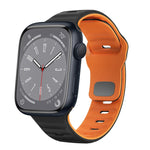 波浪紋理反扣矽膠錶帶，適用於 Apple Watch Series 8 41mm，適用於 Apple Watch Series 8 45mm，適用於 Apple Watch SE 2022 40mm，適用於 Apple Watch SE 2022 44mm