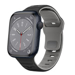 波浪紋理反扣矽膠錶帶，適用於 Apple Watch Series 8 41mm，適用於 Apple Watch Series 8 45mm，適用於 Apple Watch SE 2022 40mm，適用於 Apple Watch SE 2022 44mm