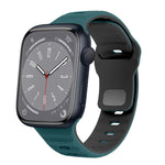 波浪紋理反扣矽膠錶帶，適用於 Apple Watch Series 8 41mm，適用於 Apple Watch Series 8 45mm，適用於 Apple Watch SE 2022 40mm，適用於 Apple Watch SE 2022 44mm