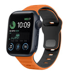 波浪紋理反扣矽膠錶帶，適用於 Apple Watch Series 8 41mm，適用於 Apple Watch Series 8 45mm，適用於 Apple Watch SE 2022 40mm，適用於 Apple Watch SE 2022 44mm