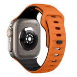 波浪紋理反扣矽膠錶帶，適用於 Apple Watch Series 7 41mm，適用於 Apple Watch Series 7 45mm，適用於 Apple Watch SE 40mm，適用於 Apple Watch SE 44mm