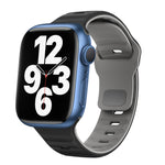 波浪紋理反扣矽膠錶帶，適用於 Apple Watch Series 7 41mm，適用於 Apple Watch Series 7 45mm，適用於 Apple Watch SE 40mm，適用於 Apple Watch SE 44mm