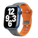 波浪紋理反扣矽膠錶帶，適用於 Apple Watch Series 7 41mm，適用於 Apple Watch Series 7 45mm，適用於 Apple Watch SE 40mm，適用於 Apple Watch SE 44mm