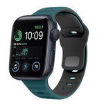 波浪紋理反扣矽膠錶帶，適用於 Apple Watch Series 7 41mm，適用於 Apple Watch Series 7 45mm，適用於 Apple Watch SE 40mm，適用於 Apple Watch SE 44mm