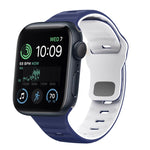 波浪紋理反扣矽膠錶帶，適用於 Apple Watch Series 7 41mm，適用於 Apple Watch Series 7 45mm，適用於 Apple Watch SE 40mm，適用於 Apple Watch SE 44mm