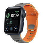 波浪紋理反扣矽膠錶帶，適用於 Apple Watch Series 7 41mm，適用於 Apple Watch Series 7 45mm，適用於 Apple Watch SE 40mm，適用於 Apple Watch SE 44mm