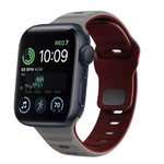 波浪紋理反扣矽膠錶帶，適用於 Apple Watch Series 7 41mm，適用於 Apple Watch Series 7 45mm，適用於 Apple Watch SE 40mm，適用於 Apple Watch SE 44mm
